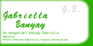 gabriella banyay business card